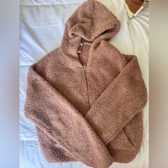 Skims Teddy Drawstring Cozy Kardashian Lounge Pants & Hoodie Jacket Size S/M 🤎 - Picture 1 of 8